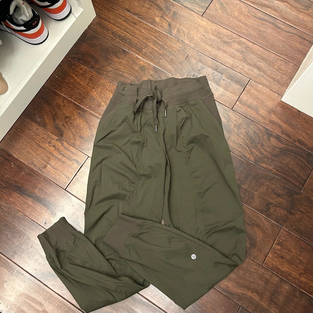Lululemon Athletica Olive Green Mid Rise Dance Studio Joggers
